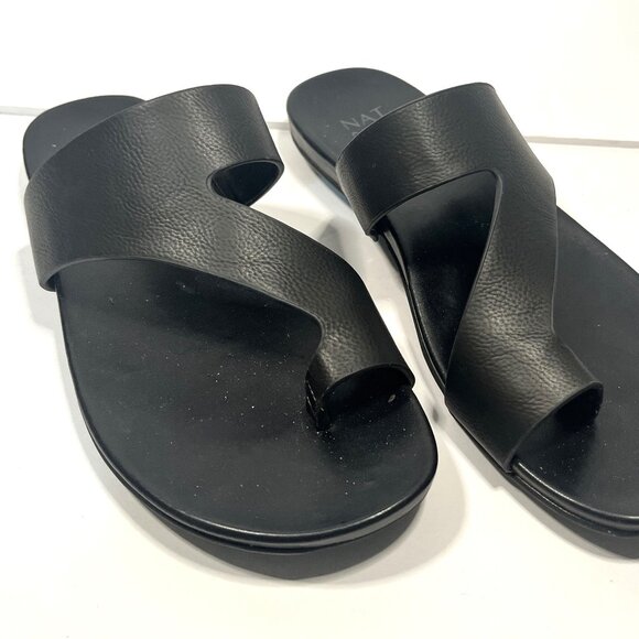 NATURALIZER Black Strappy Slip-on Sandals US size 7.5 Euro 37.5 UK 4.5 - Picture 1 of 8